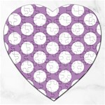 Lilac Polkadot Jigsaw Puzzle (Heart)