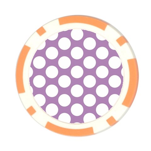 Lilac Polkadot Poker Chip from ArtsNow.com Front