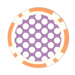 Lilac Polkadot Poker Chip from ArtsNow.com Front