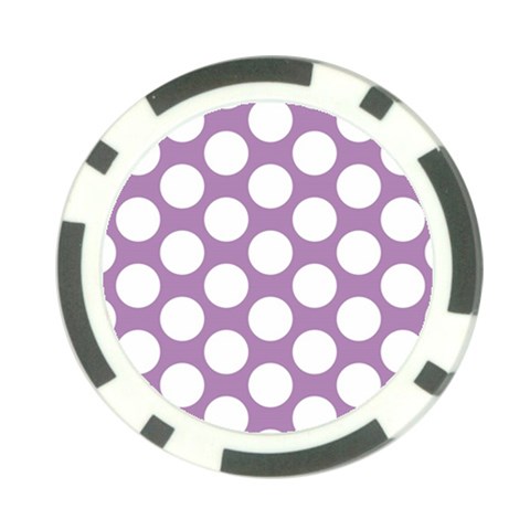 Lilac Polkadot Poker Chip from ArtsNow.com Back