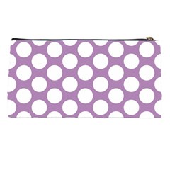 Lilac Polkadot Pencil Case from ArtsNow.com Back