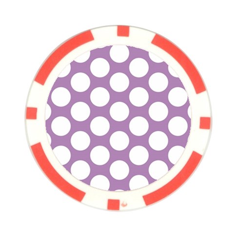 Lilac Polkadot Poker Chip (10 Pack) from ArtsNow.com Front