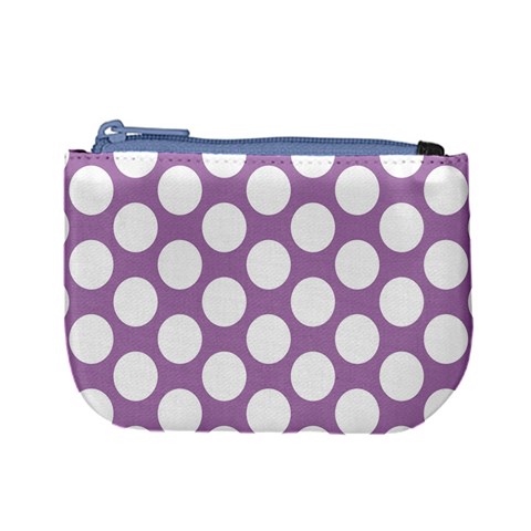 Lilac Polkadot Coin Change Purse from ArtsNow.com Front