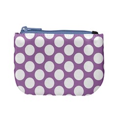 Lilac Polkadot Coin Change Purse from ArtsNow.com Front