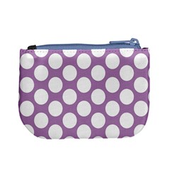 Lilac Polkadot Coin Change Purse from ArtsNow.com Back