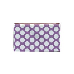 Lilac Polkadot Cosmetic Bag (Small) from ArtsNow.com Back