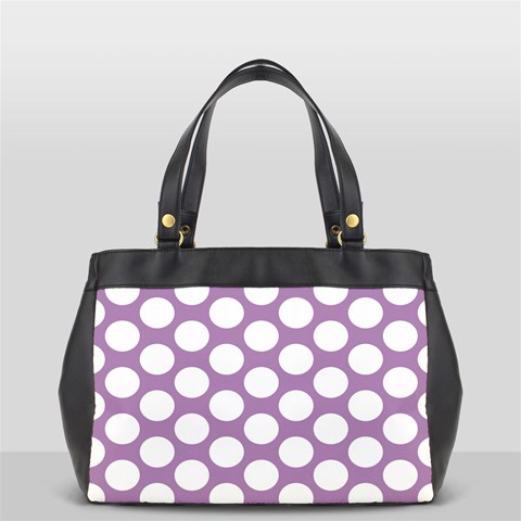 Lilac Polkadot Oversize Office Handbag (Two Sides) from ArtsNow.com Back