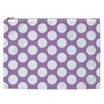 Lilac Polkadot Cosmetic Bag (XXL)