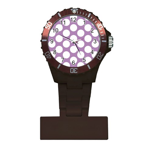 Lilac Polkadot Nurses Watch from ArtsNow.com Front