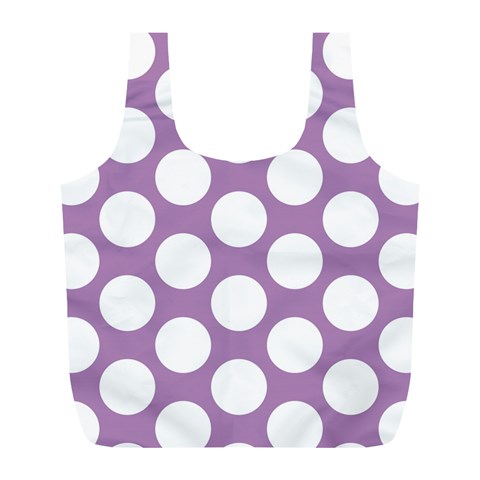 Lilac Polkadot Reusable Bag (L) from ArtsNow.com Back