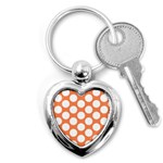 Orange Polkadot Key Chain (Heart)