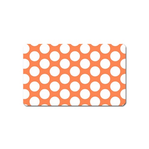 Orange Polkadot Magnet (Name Card) from ArtsNow.com Front