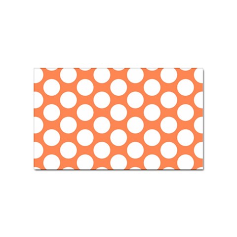 Orange Polkadot Sticker 10 Pack (Rectangle) from ArtsNow.com Front