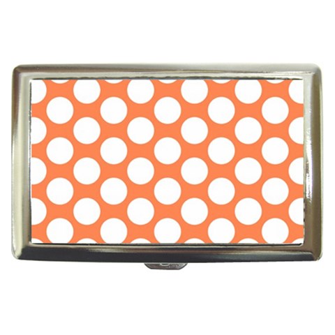 Orange Polkadot Cigarette Money Case from ArtsNow.com Front