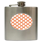 Orange Polkadot Hip Flask