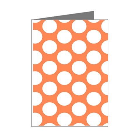 Orange Polkadot Mini Greeting Card (8 Pack) from ArtsNow.com Right