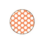 Orange Polkadot Golf Ball Marker 4 Pack (for Hat Clip)