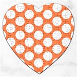 Orange Polkadot Jigsaw Puzzle (Heart)