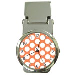 Orange Polkadot Money Clip with Watch