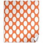 Orange Polkadot Canvas 8  x 10  (Unframed)