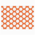 Orange Polkadot Glasses Cloth (Large, Two Sided)