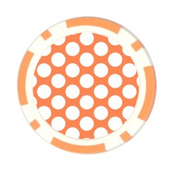 Orange Polkadot Poker Chip from ArtsNow.com Front