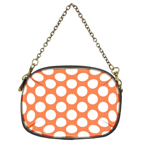 Orange Polkadot Chain Purse (Two Sided)  from ArtsNow.com Back