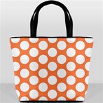 Orange Polkadot Bucket Handbag