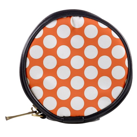 Orange Polkadot Mini Makeup Case from ArtsNow.com Back