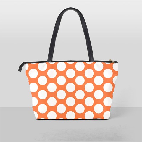 Orange Polkadot Large Shoulder Bag from ArtsNow.com Back