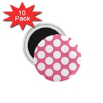 Pink Polkadot 1.75  Button Magnet (10 pack)