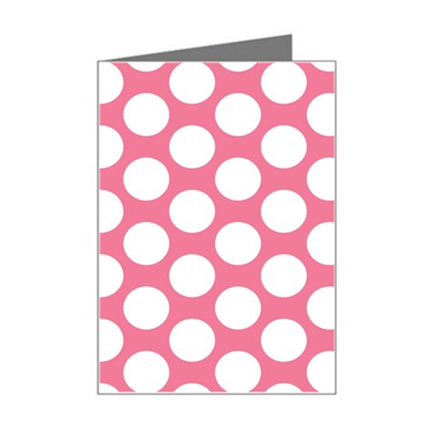 Pink Polkadot Mini Greeting Card from ArtsNow.com Left