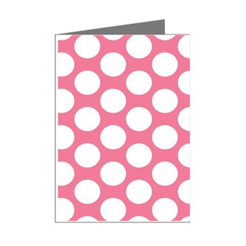 Pink Polkadot Mini Greeting Card (8 Pack) from ArtsNow.com Right