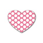 Pink Polkadot Drink Coasters (Heart)