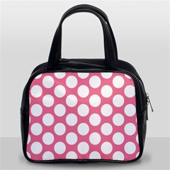 Pink Polkadot Classic Handbag (Two Sides) from ArtsNow.com Front