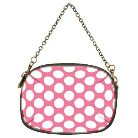 Pink Polkadot Chain Purse (Two Sided)  from ArtsNow.com Back