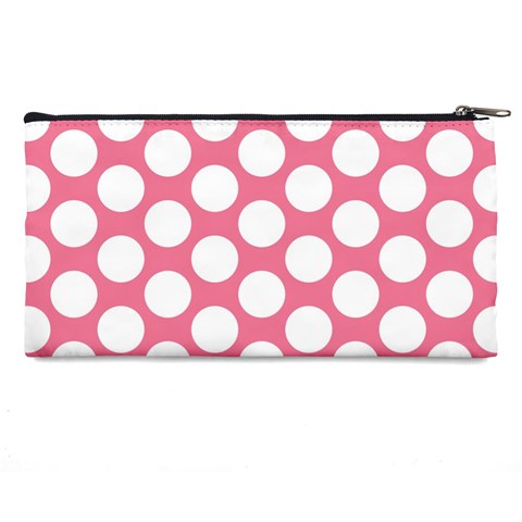 Pink Polkadot Pencil Case from ArtsNow.com Back