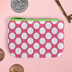 Pink Polkadot Coin Change Purse from ArtsNow.com Front