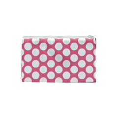 Pink Polkadot Cosmetic Bag (Small) from ArtsNow.com Back