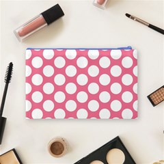 Pink Polkadot Cosmetic Bag (Medium) from ArtsNow.com Back