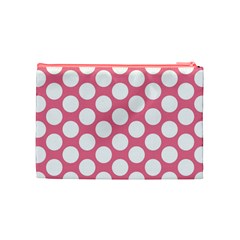 Pink Polkadot Cosmetic Bag (Medium) from ArtsNow.com Back