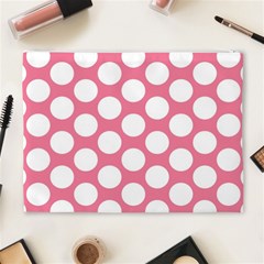 Pink Polkadot Cosmetic Bag (XL) from ArtsNow.com Back