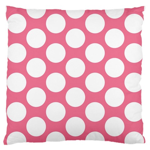 Pink Polkadot Large Cushion Case (Two Sided)  from ArtsNow.com Back