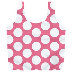 Pink Polkadot Reusable Bag (XL) from ArtsNow.com Front