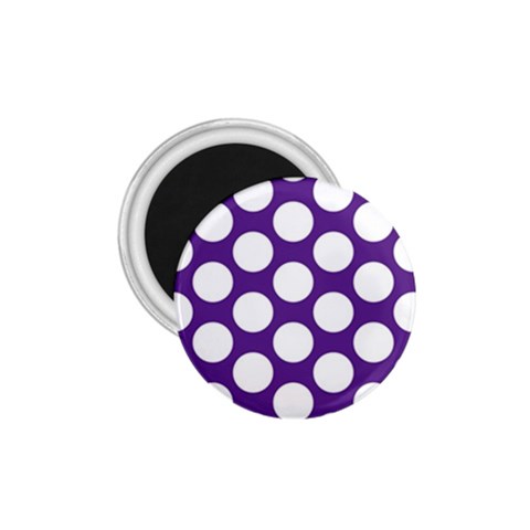 Purple Polkadot 1.75  Button Magnet from ArtsNow.com Front