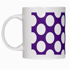 Purple Polkadot White Coffee Mug from ArtsNow.com Left