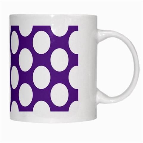 Purple Polkadot White Coffee Mug from ArtsNow.com Right