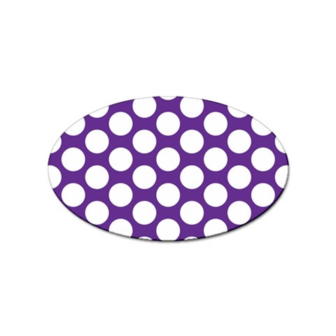 Purple Polkadot Sticker 10 Pack (Oval) from ArtsNow.com Front