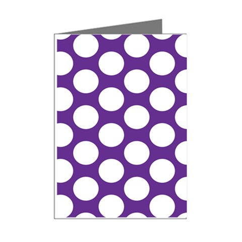 Purple Polkadot Mini Greeting Card (8 Pack) from ArtsNow.com Right