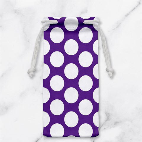 Purple Polkadot Jewelry Bag from ArtsNow.com Back